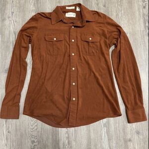 Vintage SEARS Fieldmaster Button Shirt Large Tall Burnt Orange